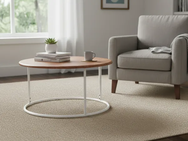 Clara Centre Table with Metal Frame and Wooden Top